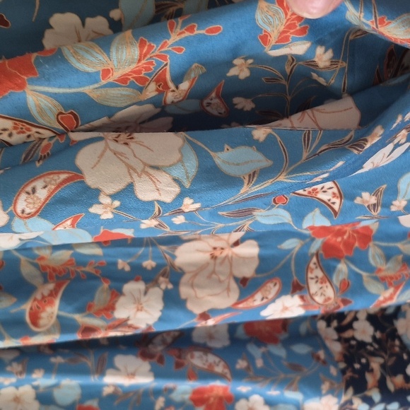 Greylin Helena Floral Shift Dress Boho Prairie Long Sleeve Relaxed Mini, Size S - Picture 5 of 9